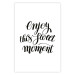 Wall Poster Enjoy This Sweet Moment - black English text on a solid background 114675 additionalThumb 20