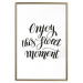 Wall Poster Enjoy This Sweet Moment - black English text on a solid background 114675 additionalThumb 19