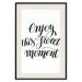 Wall Poster Enjoy This Sweet Moment - black English text on a solid background 114675 additionalThumb 26
