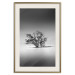 Poster Tree on an island - black and white landscape of a tranquil lake surface 114875 additionalThumb 19