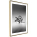 Poster Tree on an island - black and white landscape of a tranquil lake surface 114875 additionalThumb 8