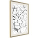 Wall Poster Cracked earth - black and white composition with irregular texture 115075 additionalThumb 2