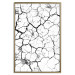 Wall Poster Cracked earth - black and white composition with irregular texture 115075 additionalThumb 16