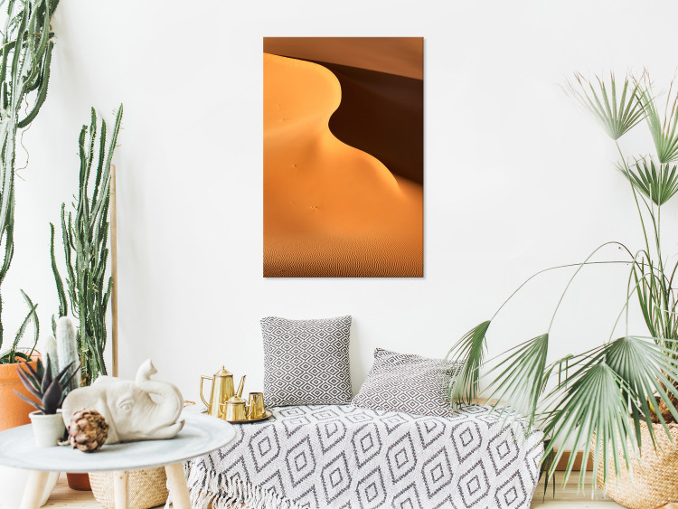 Canvas Print Desert dune - a single-color, minimalist landscape with sand 116475 additionalImage 3
