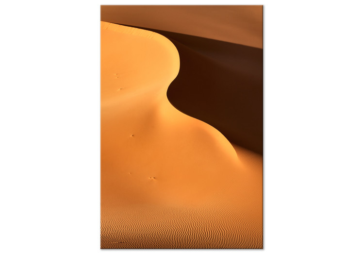 Canvas Print Desert dune - a single-color, minimalist landscape with sand 116475