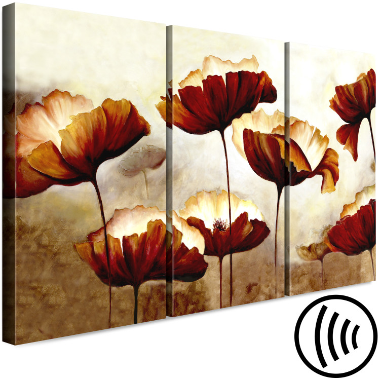 Canvas Shining Poppies (3 Parts) 116775 additionalImage 6