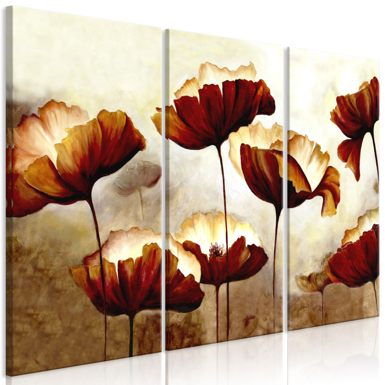Canvas Shining Poppies (3 Parts) 116775 additionalImage 2