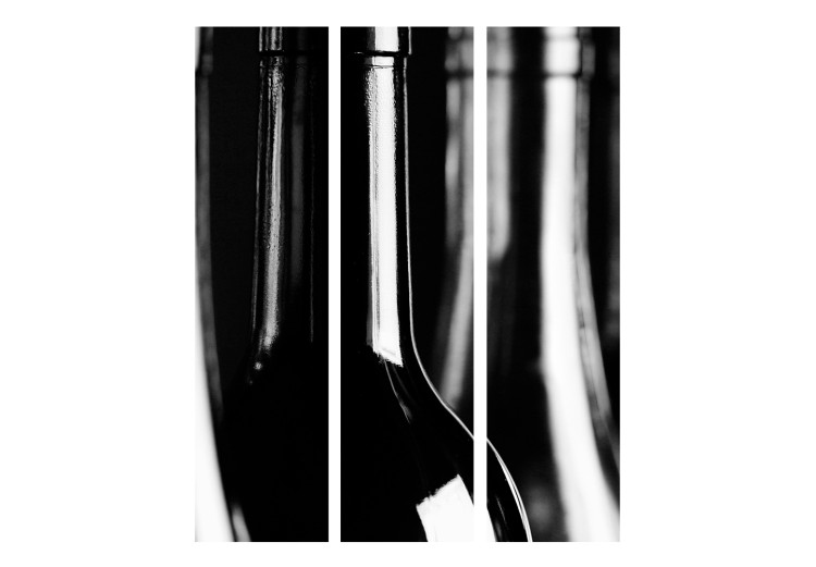 Room Divider Screen Wine Bottles - black and white wine bottle against other bottles 117575 additionalImage 3