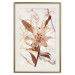 Poster Milan Lily - botanical composition with a flower on a marble background 118275 additionalThumb 19