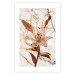 Poster Milan Lily - botanical composition with a flower on a marble background 118275 additionalThumb 25