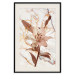 Poster Milan Lily - botanical composition with a flower on a marble background 118275 additionalThumb 18