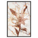 Poster Milan Lily - botanical composition with a flower on a marble background 118275 additionalThumb 18