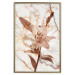 Poster Milan Lily - botanical composition with a flower on a marble background 118275 additionalThumb 16