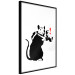 Poster Rat Photographer - black and white Banksy-style graffiti with an animal 118775 additionalThumb 12