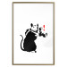 Poster Rat Photographer - black and white Banksy-style graffiti with an animal 118775 additionalThumb 14