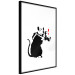 Poster Rat Photographer - black and white Banksy-style graffiti with an animal 118775 additionalThumb 13