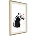 Poster Rat Photographer - black and white Banksy-style graffiti with an animal 118775 additionalThumb 2