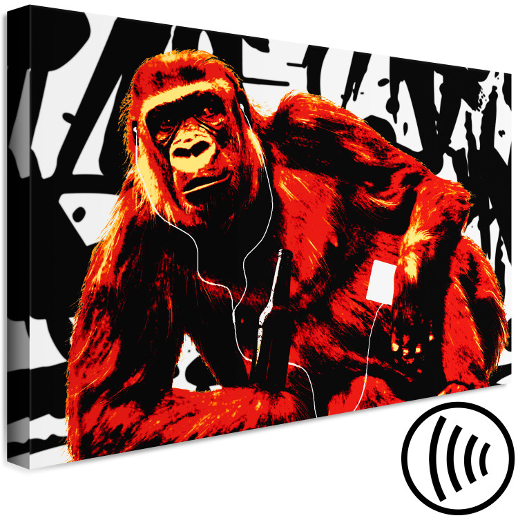 Canvas Print A moment of relaxation - monkey in the pop art style and graffiti 122375 additionalImage 6