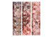 Folding Screen Coral Bouquet - texture of flowers and ornaments on a red background 122975 additionalThumb 3