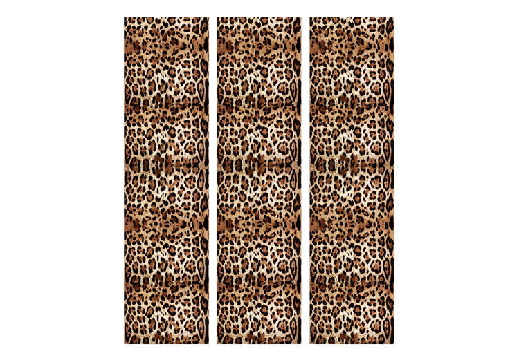 Room Divider Screen Animal Pattern (3-piece) - pattern resembling a panther's fur 124075 additionalImage 3