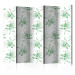 Room Divider Watercolor Branches II (5-piece) - tropical leaves on a light background 124275