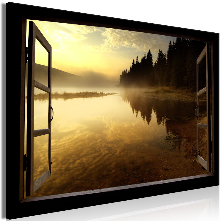 Canvas Print Window to the Lake (1 Part) Wide 124375 additionalImage 2