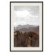 Wall Poster Landscape - valley landscape with dense forest against mountains and cloudy sky 124475 additionalThumb 18