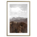 Wall Poster Landscape - valley landscape with dense forest against mountains and cloudy sky 124475 additionalThumb 14