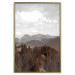 Wall Poster Landscape - valley landscape with dense forest against mountains and cloudy sky 124475 additionalThumb 16