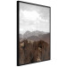 Wall Poster Landscape - valley landscape with dense forest against mountains and cloudy sky 124475 additionalThumb 2