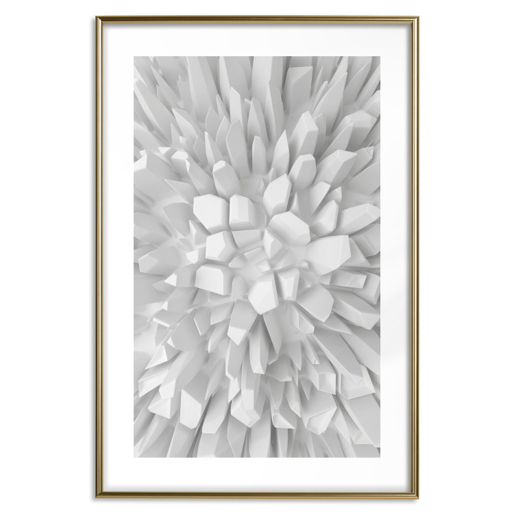 Poster Icy Love - abstract white rocks of various sizes with 3D effect 124975 additionalImage 14