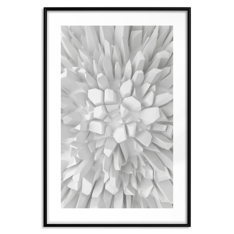Poster Icy Love - abstract white rocks of various sizes with 3D effect 124975 additionalImage 17