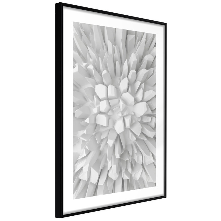 Poster Icy Love - abstract white rocks of various sizes with 3D effect 124975 additionalImage 13