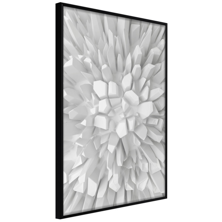 Poster Icy Love - abstract white rocks of various sizes with 3D effect 124975 additionalImage 12