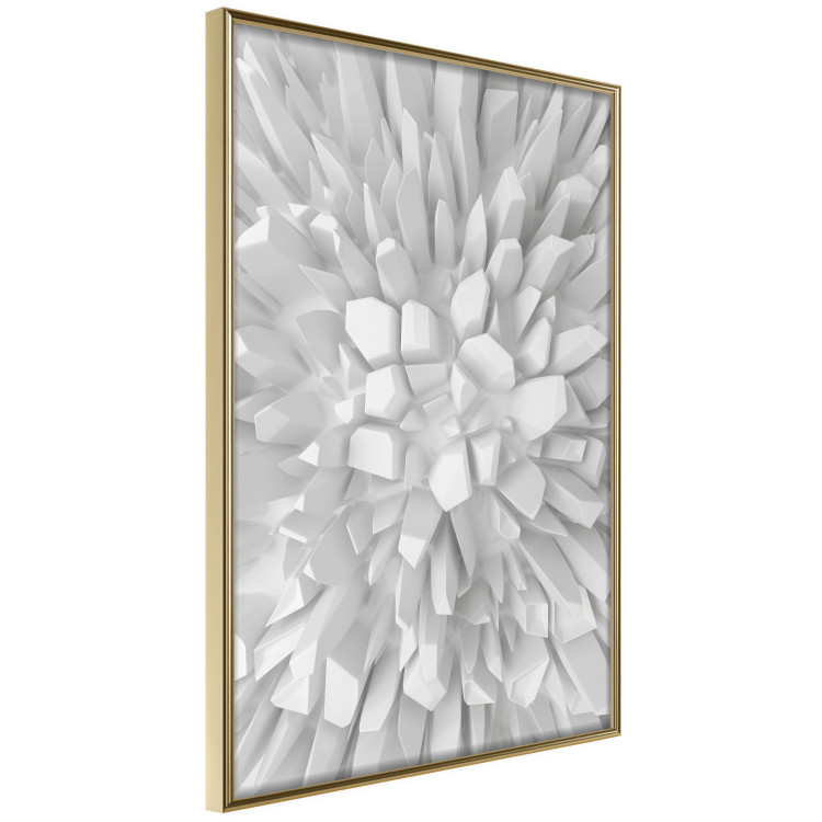 Poster Icy Love - abstract white rocks of various sizes with 3D effect 124975 additionalImage 14
