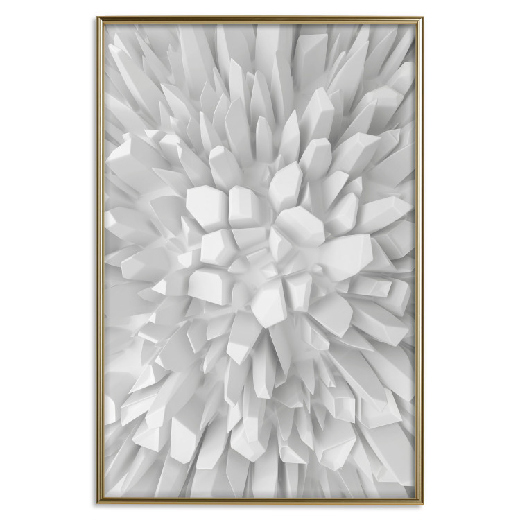 Poster Icy Love - abstract white rocks of various sizes with 3D effect 124975 additionalImage 20
