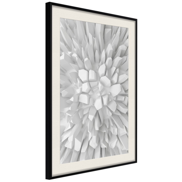 Poster Icy Love - abstract white rocks of various sizes with 3D effect 124975 additionalImage 3