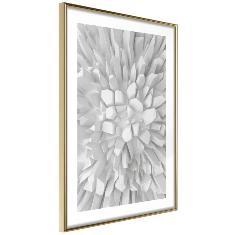 Poster Icy Love - abstract white rocks of various sizes with 3D effect 124975 additionalImage 8