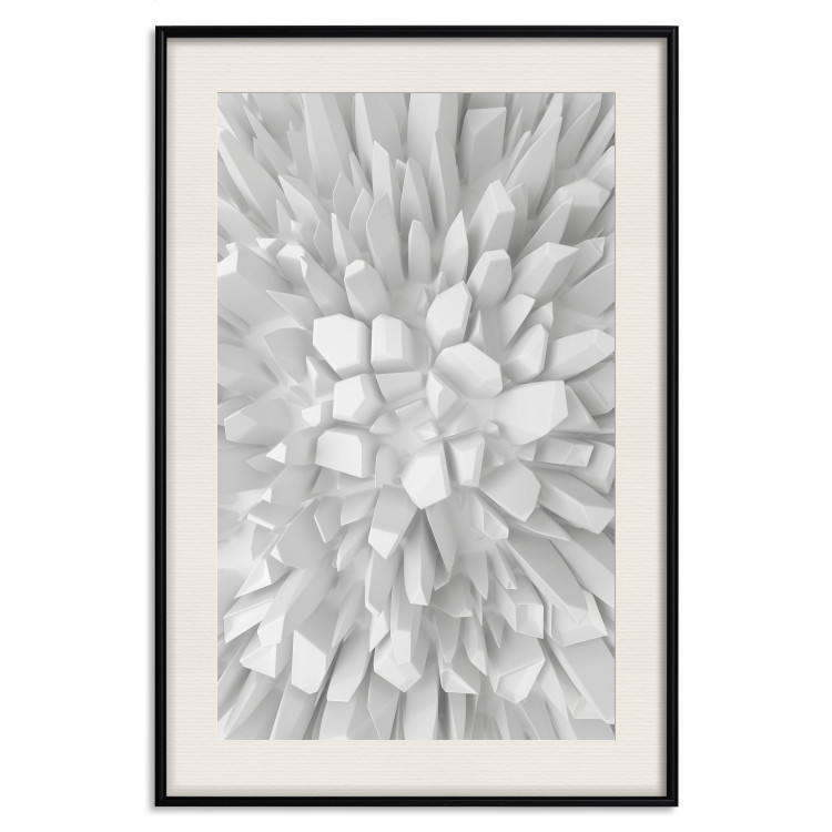 Poster Icy Love - abstract white rocks of various sizes with 3D effect 124975 additionalImage 18