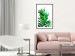 Poster Juicy Leaf - green leaf of a plant on a contrasting white background 125175 additionalThumb 6