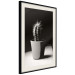 Poster Disheveled Cactus - black and white photograph of a tropical cactus 125275 additionalThumb 3