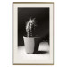 Poster Disheveled Cactus - black and white photograph of a tropical cactus 125275 additionalThumb 19
