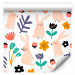 Modern Wallpaper Rabbit in Flowers 126975 additionalThumb 1