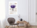 Wall Poster Lavender Bouquet - purple flowers in pot on background of wooden planks 128075 additionalThumb 3