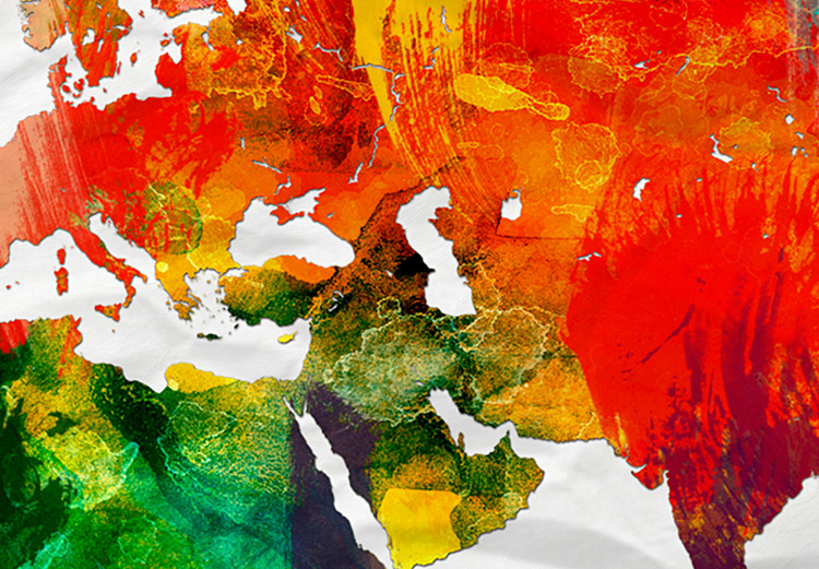 Large canvas print World Map: Rainbow Madness [Large Format] 128675 additionalImage 4