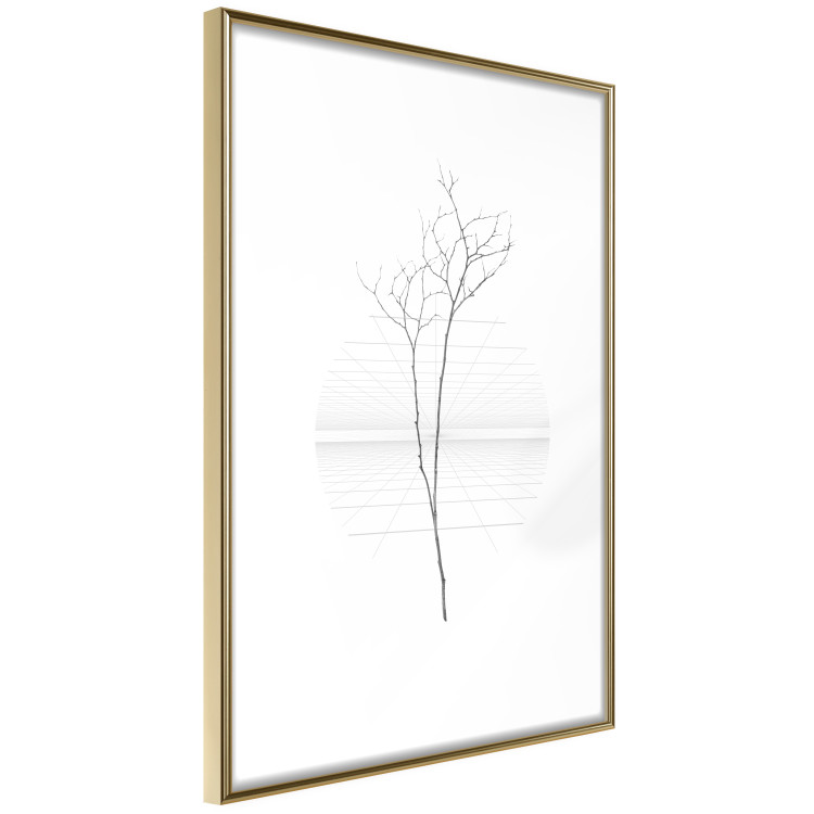 Poster Winter Twig - black and thin plant on a plain white background 129775 additionalImage 14