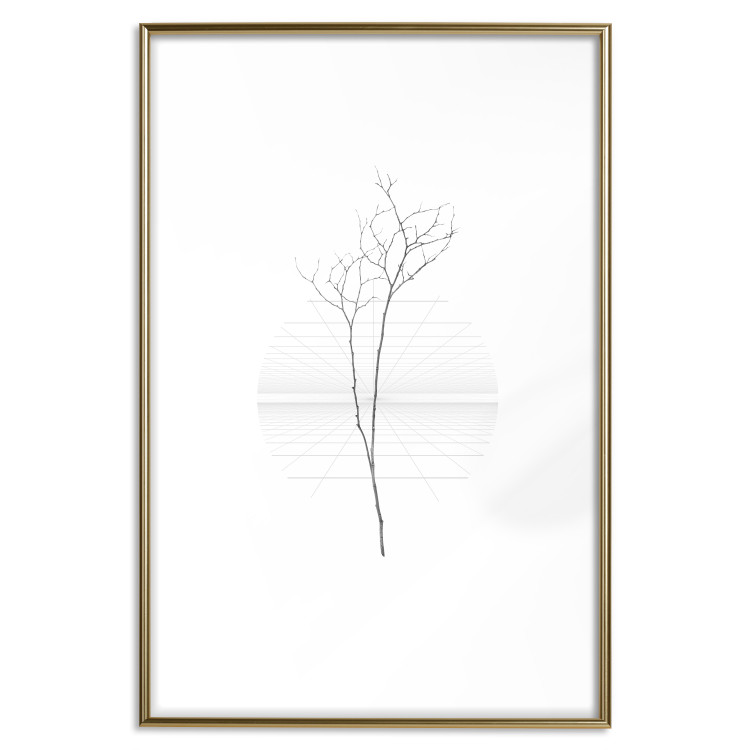 Poster Winter Twig - black and thin plant on a plain white background 129775 additionalImage 16