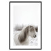 Poster Horse Mane - white horse with a lot of hair against a winter forest 130375 additionalThumb 20