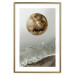 Poster Green Tide - moon and sea imitation in an abstract motif 131775 additionalThumb 16