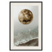 Poster Green Tide - moon and sea imitation in an abstract motif 131775 additionalThumb 19